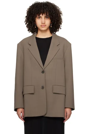 STUDIO NICHOLSON Brown Notched Lapel Blazer