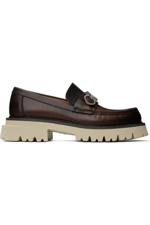 Salvatore Ferragamo Brown Chunky Ornament Loafers