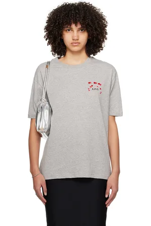 A.P.C. Gray Hearts T-Shirt
