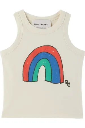 Bobo Choses Baby Off-White Rainbow Tank Top