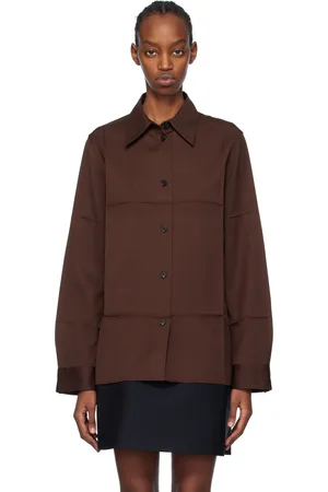 Jil Sander Brown Spread Collar Shirt