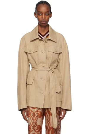 DRIES VAN NOTEN Beige Belted Jacket