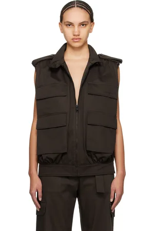 Msgm Brown Cargo Vest