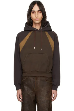 ECKHAUS LATTA Brown Colorblocked Hoodie