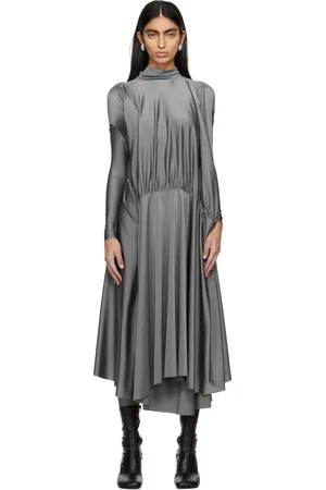 Marie Adam-Leenaerdt Gray Table Cover Maxi Dress