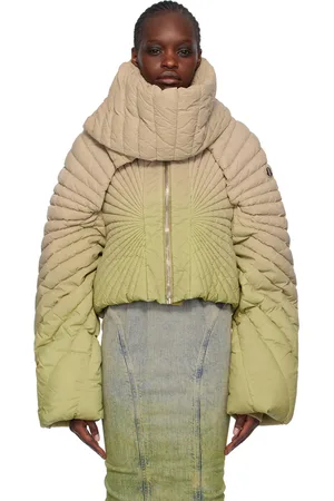 Rick Owens Moncler + Taupe & Green Radiance Down Jacket