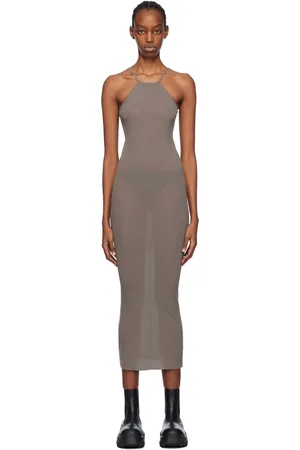 Rick Owens Gray Skorpio Midi Dress