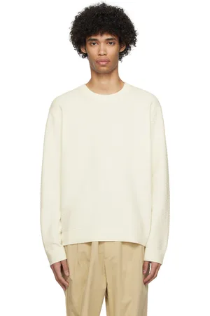 Solid Off-White Crewneck Sweater