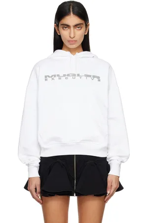 MUGLER White Executive Hoodie
