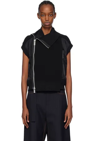 SACAI Black Paneled Vest