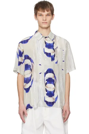 HENRIK VIBSKOV Gray Transfered Shirt