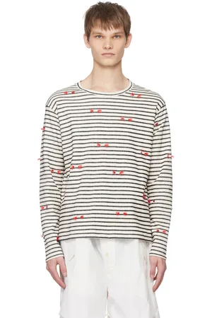 HENRIK VIBSKOV Black & White Fringy Sweatshirt
