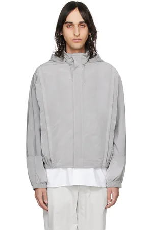 Solid Gray Paneled Jacket
