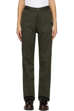 Pins & Needles Khaki Straight Trousers