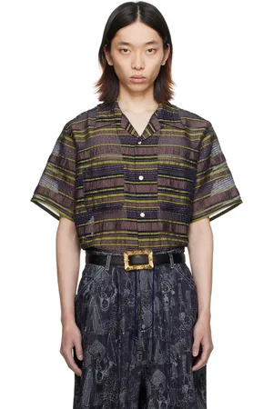 Pins & Needles Navy & Brown One-Up Shirt
