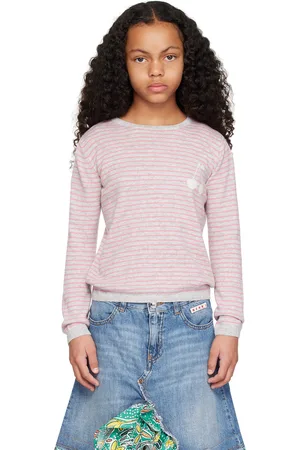 BONPOINT Kids Gray & Pink Brunelle Sweater