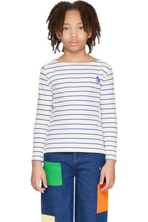 BONPOINT Kids Off-White & Blue Baudelaire Long Sleeve T-Shirt