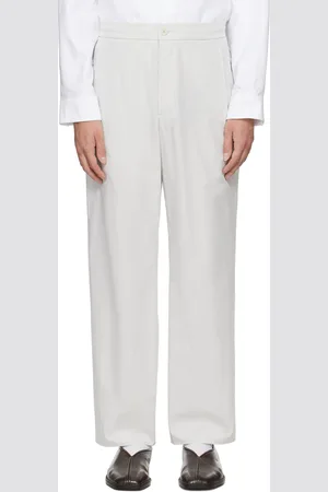 Solid Gray Pleated Trousers