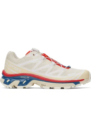 Salomon Beige & Red XT-6 Sneakers