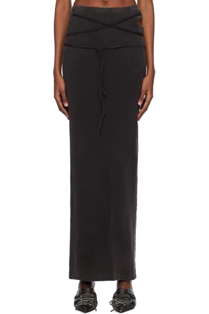 OTTOLINGER Gray Rib Maxi Skirt