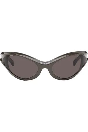 Balenciaga Gray Dynamo Round Sunglasses