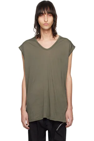 THOM KROM Khaki V-Neck Tank Top