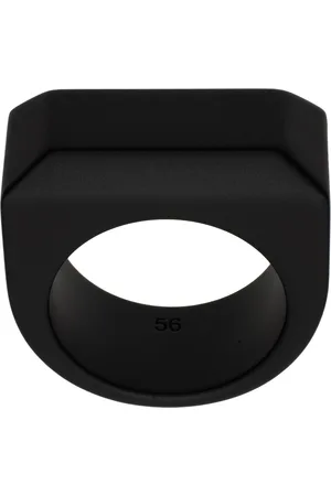 Rick Owens Black Beveled Ring