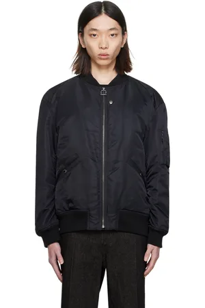 WOOYOUNGMI Black Padded Bomber Jacket