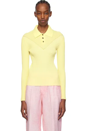 Bottega Veneta Yellow Paneled Polo