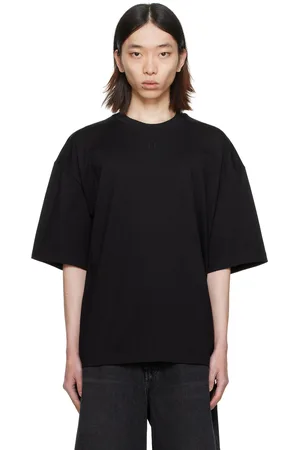 WOOYOUNGMI Black Embroidered T-Shirt