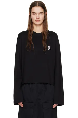 WOOYOUNGMI Black Patch Long Sleeve T-Shirt