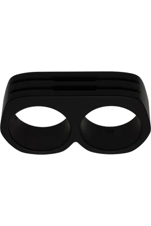 Rick Owens Black Double Grill Ring