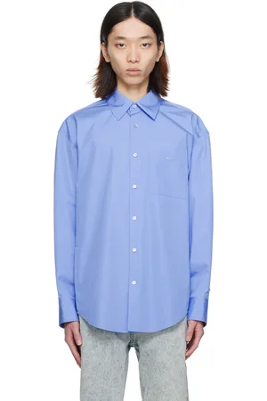 WOOYOUNGMI Blue Chest Pocket Shirt