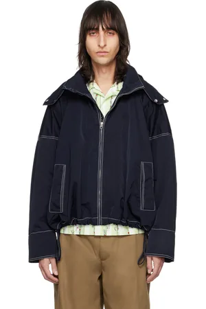 Bottega Veneta Navy Tech Nylon Jacket