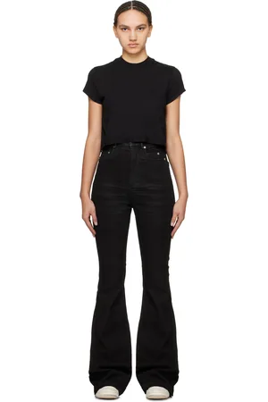 Rick Owens Black Cropped T-Shirt