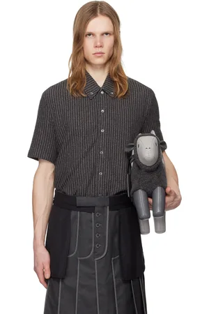 Thom Browne Gray Striped Shirt