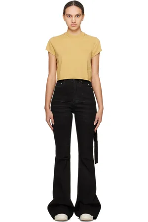 Rick Owens Yellow Cropped T-Shirt