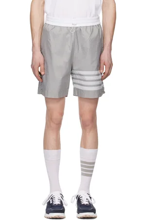 Thom Browne Gray 4-Bar Shorts