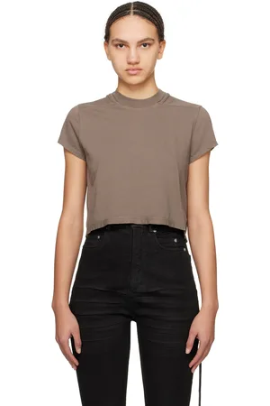 Rick Owens Gray Cropped T-Shirt