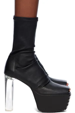 Rick Owens Black Minimal Grill Stretch 65 Boots