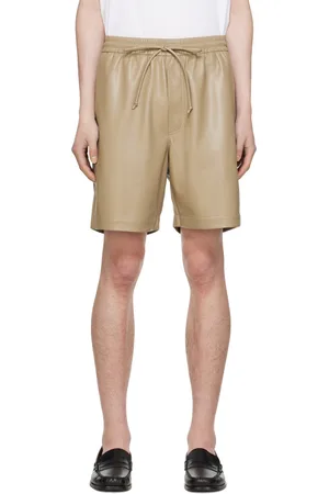 Nanushka Taupe Doxxi Vegan Leather Shorts