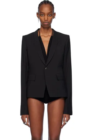 Rick Owens Black 60cm Soft Blazer