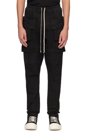 Rick Owens Black Creatch Denim Cargo Pants