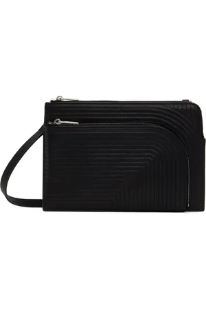 Rick Owens Black Sugar Calf Leather Club Pouch