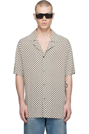 Balmain Black & Off-White Mini Monogram Shirt