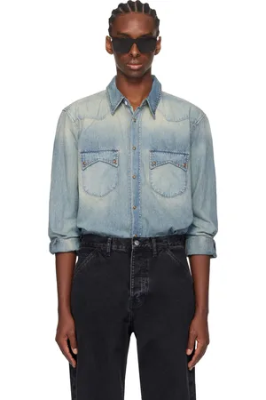 Rhude Blue Western Denim Shirt