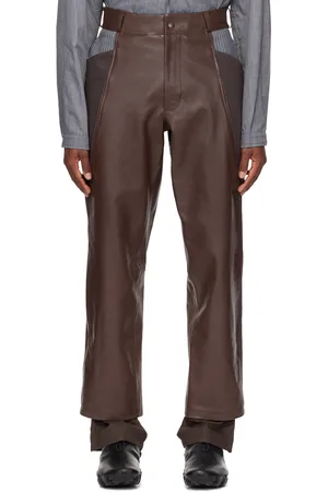 Ecco Brown Kiko Kostadinov Edition Milne Leather Trousers