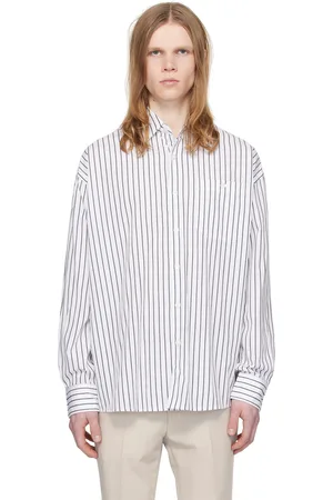HUGO BOSS White & Black Striped Shirt