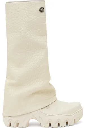 ROMBAUT Off-White Boccaccio II Rain Apple Leather Tall Boots