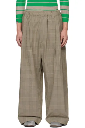 MERYLL ROGGE Beige & Black Drawstring Trousers